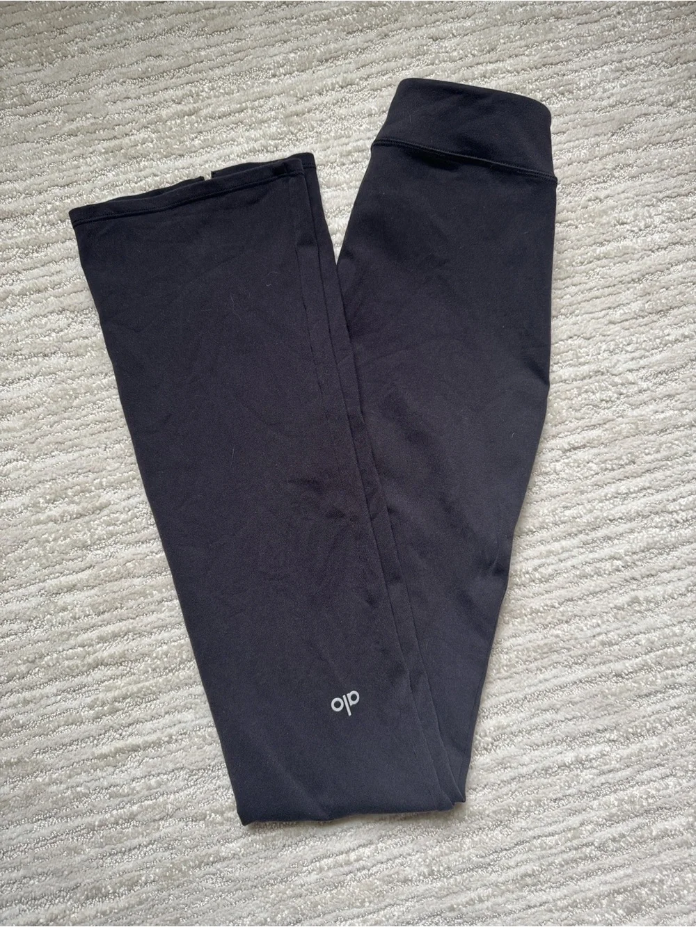ALO Yoga Black Split-Hem flare Pants